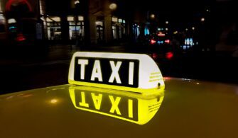 lighted taxi signage