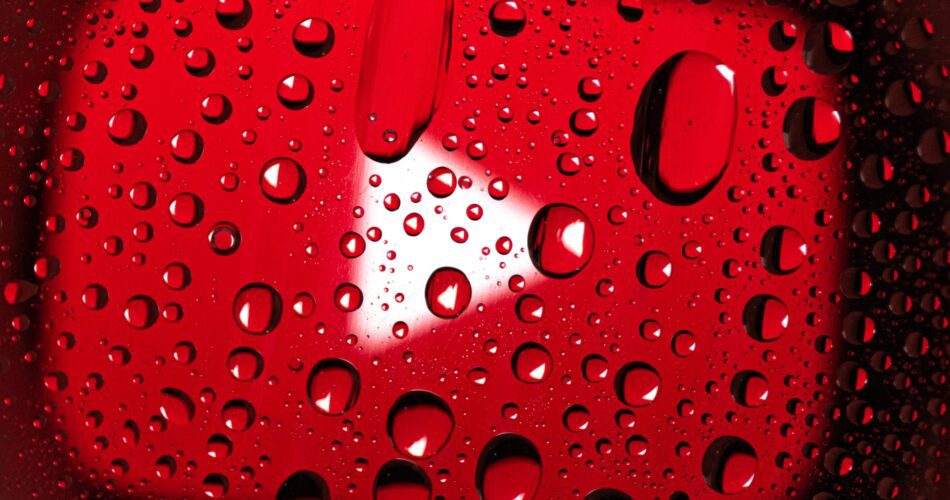 water droplets on red surface