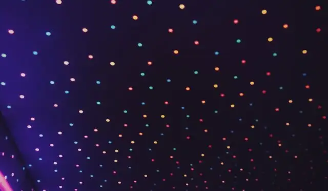 multicolored circle lights on wall