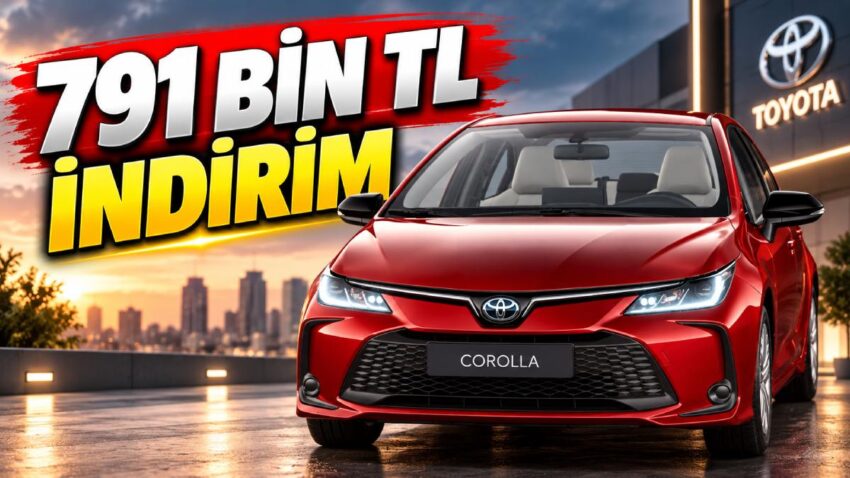 Toyota Corolla Fiyat Listesi: 791 Bin TL İndirim Var!
